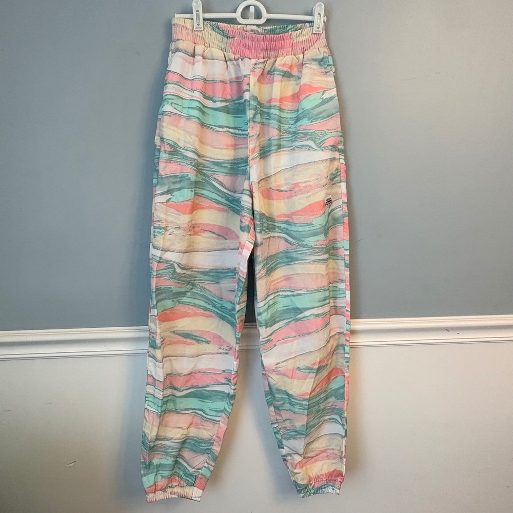 Adidas Originals R.Y.V Pastel Marble Print Track Pants Joggers Pink Blue Small
